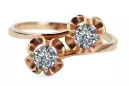 Zircon Original Vintage 14K Rose Gold Ring Vintage craft vrc266r